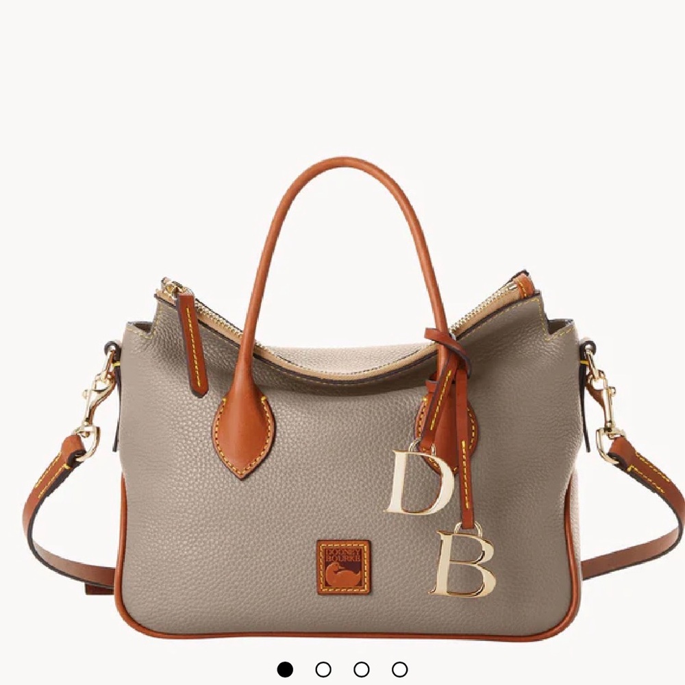 Dooney & Bourke Taupe and Brown Satchel